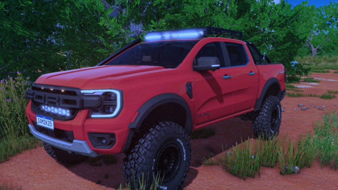 FS25 mod Ford Ranger 2025 Limited Edition v1.0.0.1 in a rural setting.