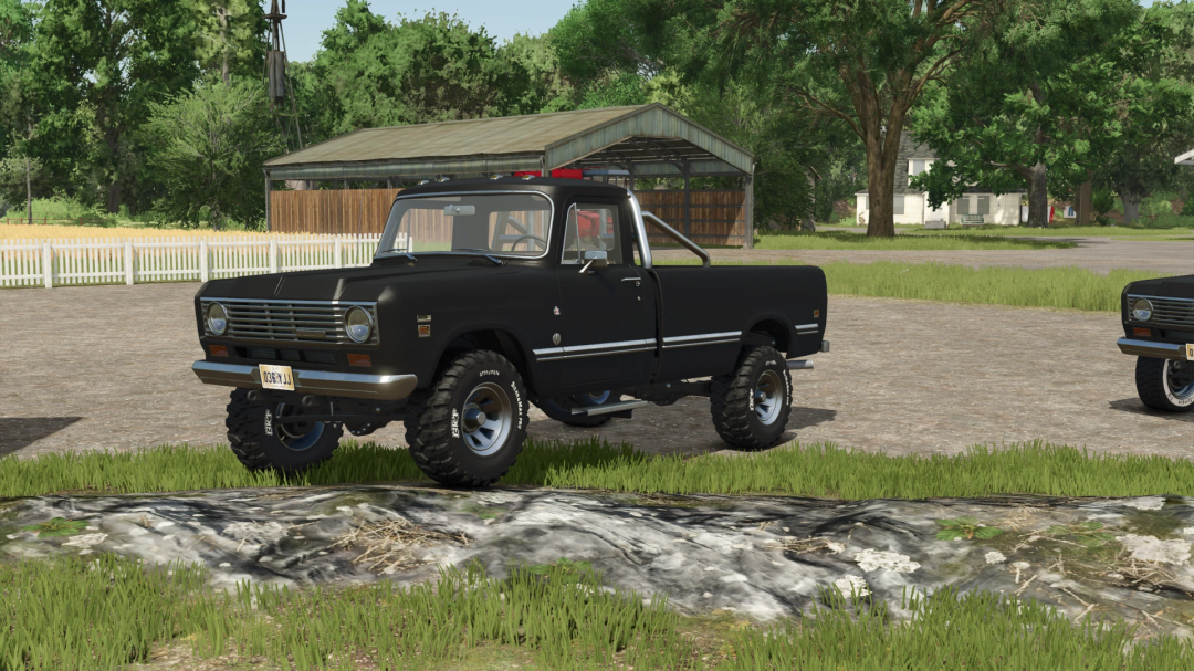 FS25 mod PickUp International Series 200 v1.0.0.1 in a rural setting.