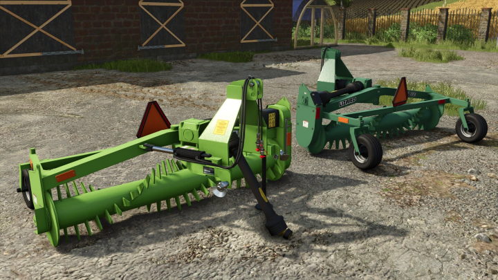 fs25-mods,  FS25 mod SRW 800 Stone Windrower in a farm setting.