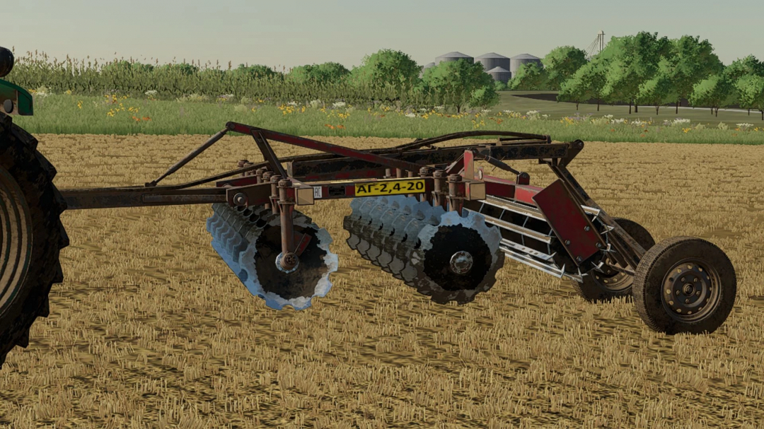 AG-2.4-20 trailer mod in FS22 on a field background