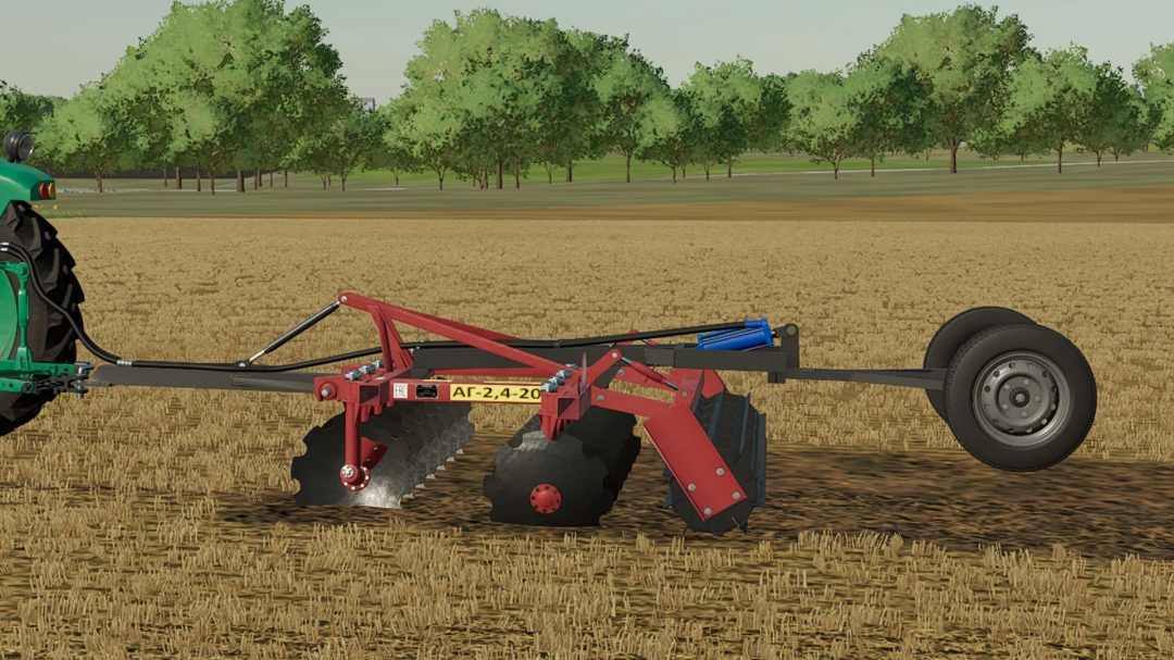 Farming Simulator 22 AG-2.4-20 trailer mod on a field. FS22 mods, Farming Simulator 22 mods.