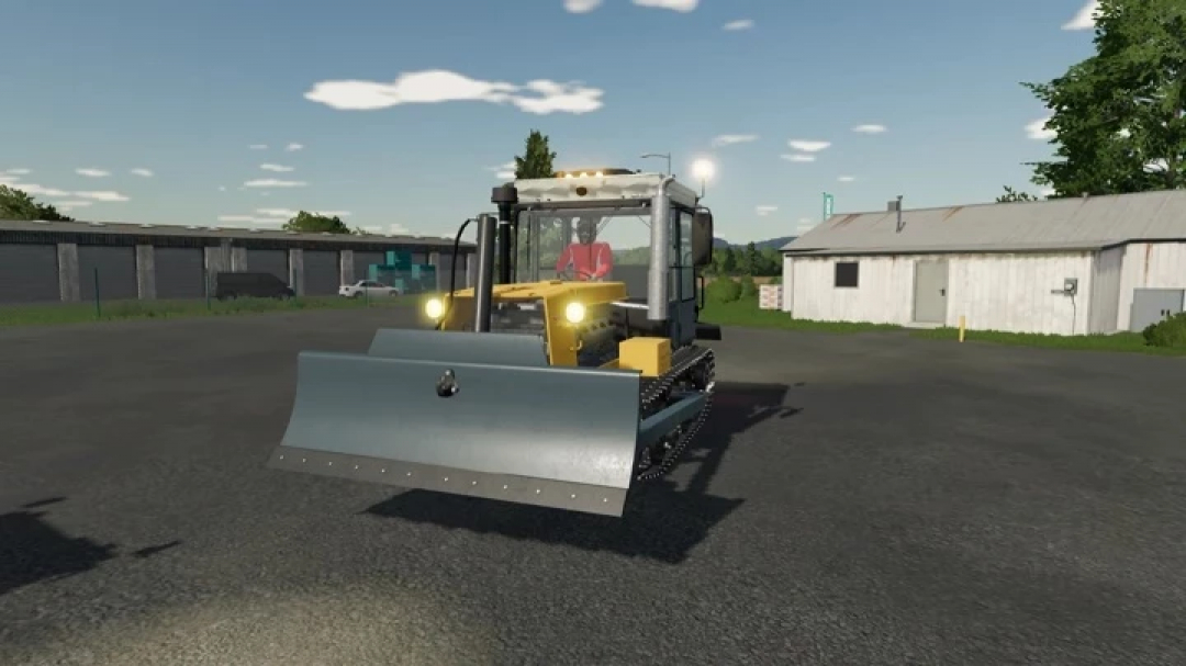 KhTZ TC-5 mod in Farming Simulator 22, showcasing a powerful tractor on a farm, FS22 mods.