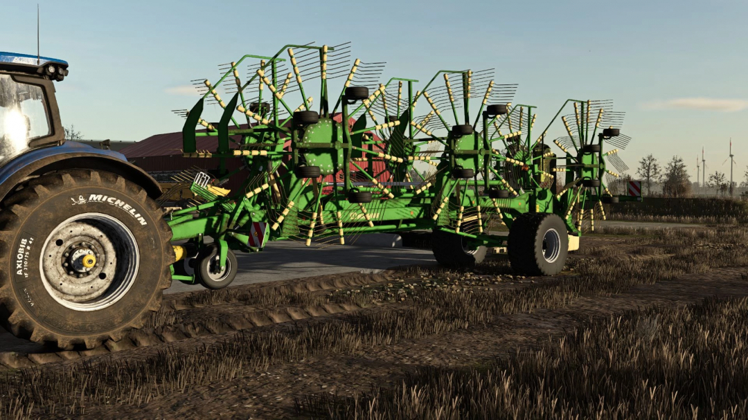 Krone Swadro 2000 mod in FS25, showcasing detailed green machinery in Farming Simulator 25 mods.