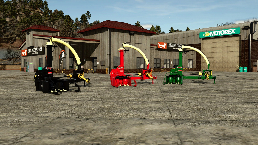 Lizard FTN 1000 v1.0.0.0 mods for FS25 displayed next to farm buildings.