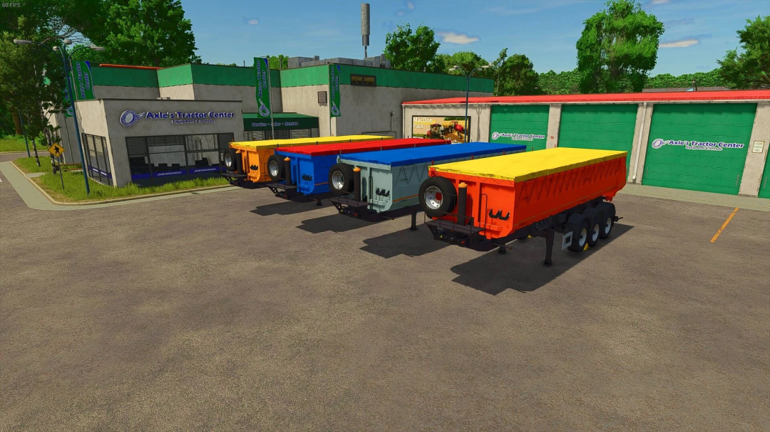 NEFAZ 9509 semi trailer mod in vibrant colors at Axle's Tractor Center in FS25.