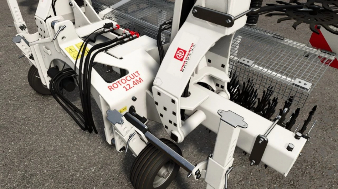 Close-up of ?uro ?akovi? RotoCult 12.4M mod for FS25 showcasing machine details.