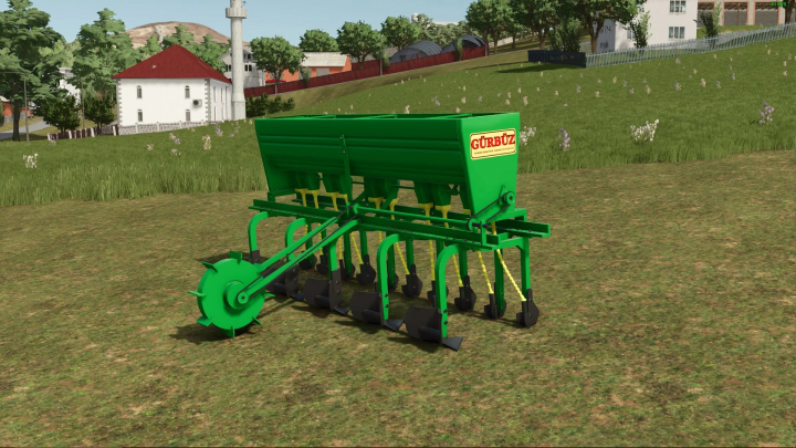 fs25-mods, Gürbüz Mister v1.0.0.0 mod in FS25, green agricultural machine on a field