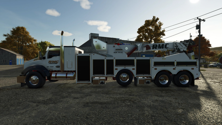 fs25-mods,  Kenworth T880 Rotator mod in FS25, showcasing detailed truck design.