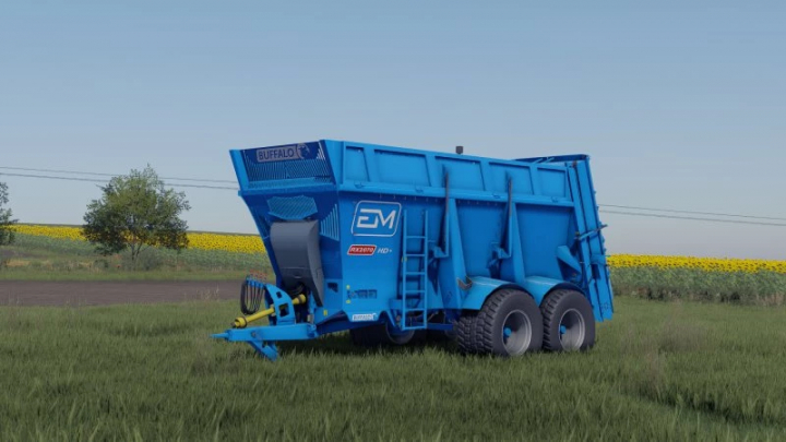 fs22-mods, FS22 mod Euromilk Buffalo RX2070 trailer on a grassy field, Farming Simulator 22.