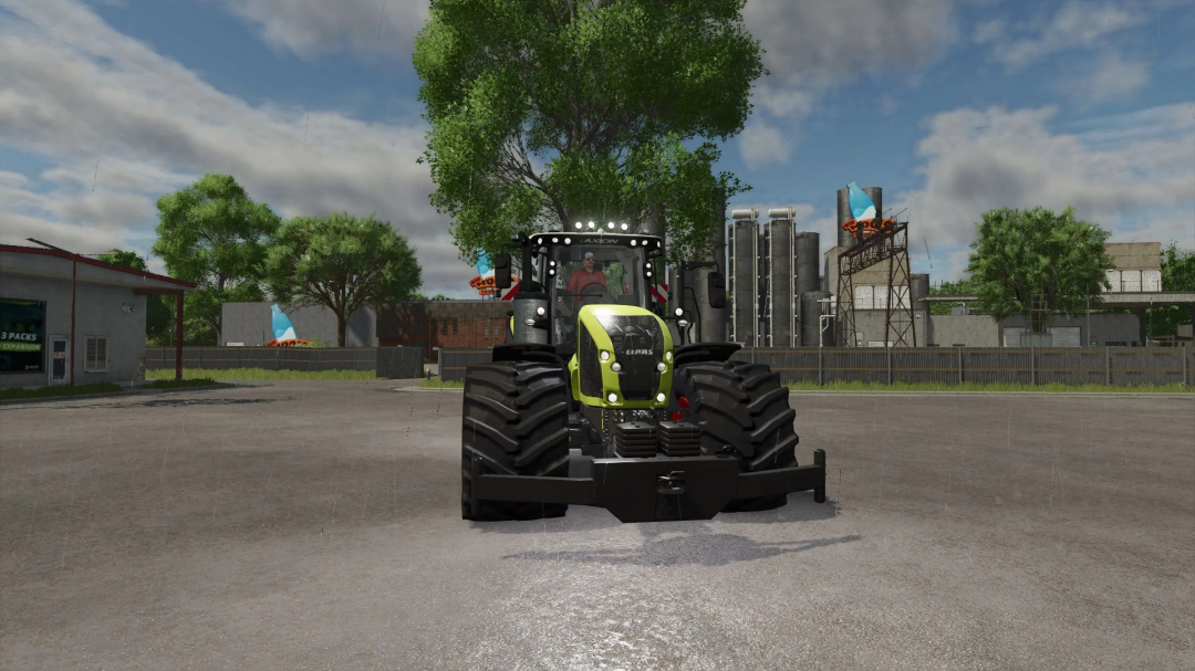 Claas Axion 960 TT tractor mod in FS25, parked in a farm setting.