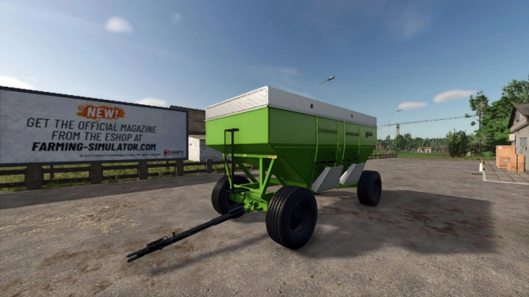 Parker 4000 Gravity Wagon mod for FS25 in farm setting, depicting Farming Simulator 25 mods.