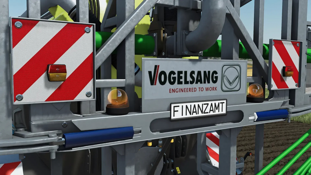 Close-up of Vogelsang SwingMax 24 mod for FS25, showing details and branding.