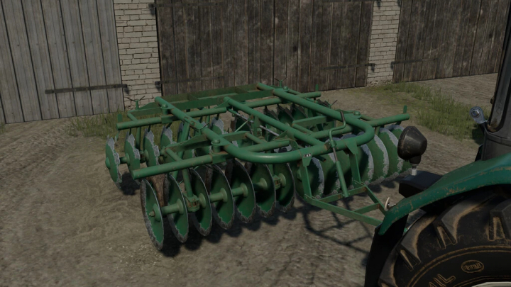 fs22-mods,  BTc 2,5 / U202/0 Sawa mod for Farming Simulator 22, featuring a green agricultural disc harrow.