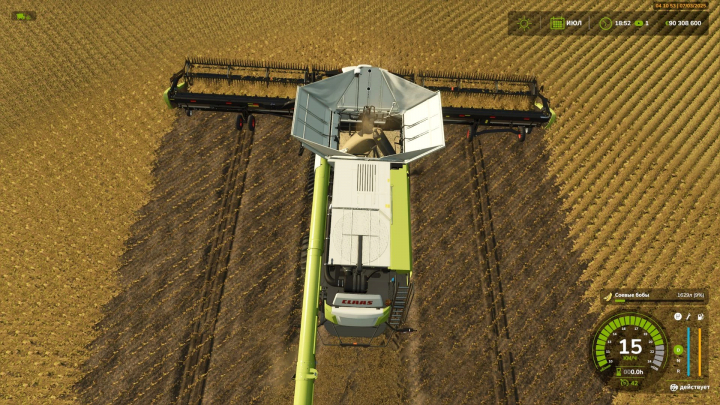 fs25-mods,  CLAAS Lexion 8900 harvesting crops in FS25 mod, Farming Simulator 25.