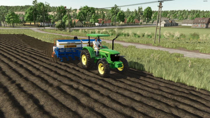 fs25-mods,  FS25 mod METASA PDM v1.1.0.0 showing a tractor cultivating a field in Farming Simulator 25.