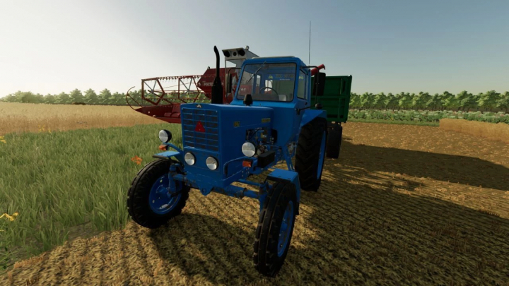 fs22-mods,  MTZ TOP UA tractor mod for FS22 on a field, showcasing Farming Simulator 22 mods.