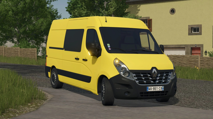 fs25-mods,  Yellow Renault Master III mod in FS25, version 1.1.0.0