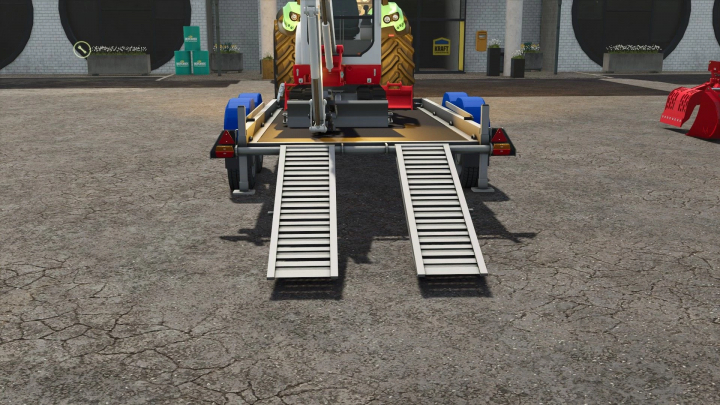 fs25-mods,  FS25 mods: Trailer 2 axles Hubière with two ramps. Farming Simulator 25.