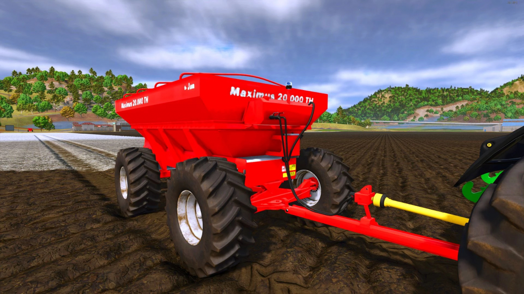 FS25 mod Jan Maximus 20.000 TH in field, showcasing farming equipment in Farming Simulator 25.