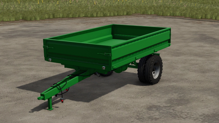 fs25-mods, Lizard 4T trailer mod for Farming Simulator 25, featuring a green single-axle design. FS25 mods enhance gameplay with realistic farming equipment.