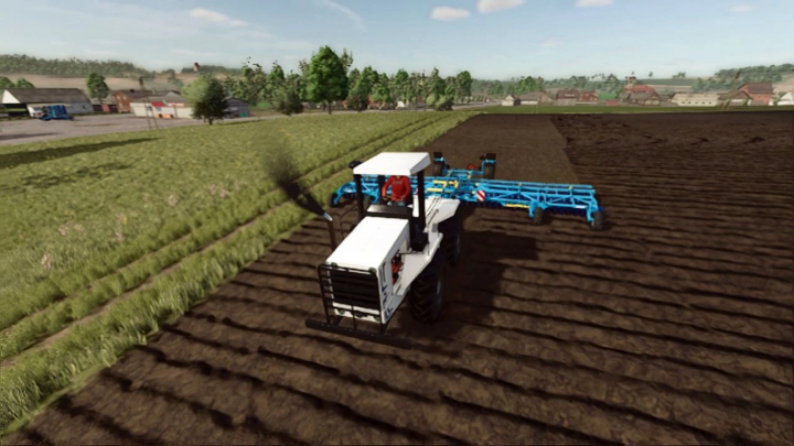 fs25-mods,  FS25 mod Lizard TM Series tractor plowing a field in Farming Simulator 25.