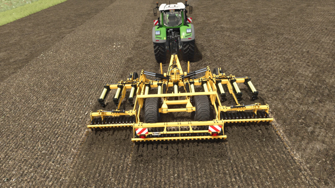 FS25 mod Agrisem Cultiplow Platinum v1.0.0.0 in action on a field.