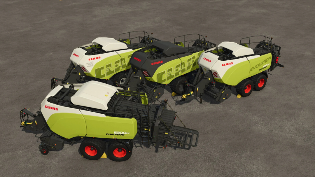 CLAAS Quadrant 5300 FC Evolution balers in Farming Simulator 25 mod.