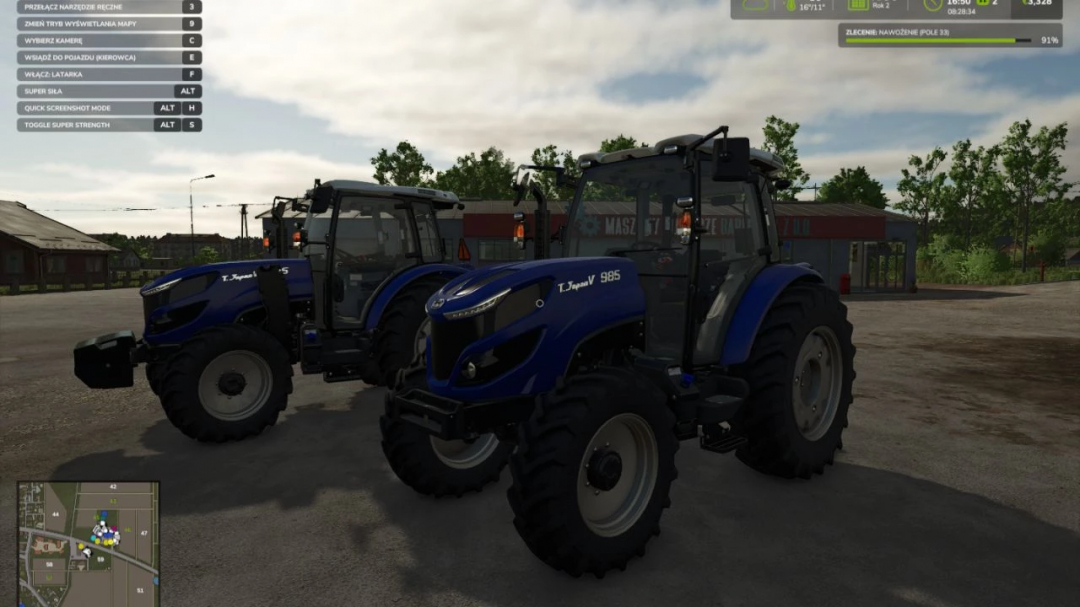 Iseki TJV 985 tractor in FS25 mod, showcased in Farming Simulator 25.