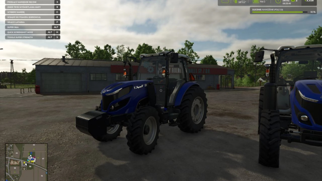 Iseki TJV 985 tractor mod in Farming Simulator 25, displayed in a farm setting.