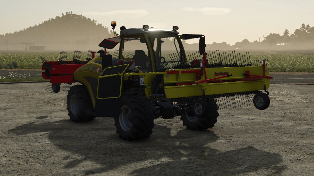 Sip Favorit 254 tractor mod for FS25 on a rural farm.