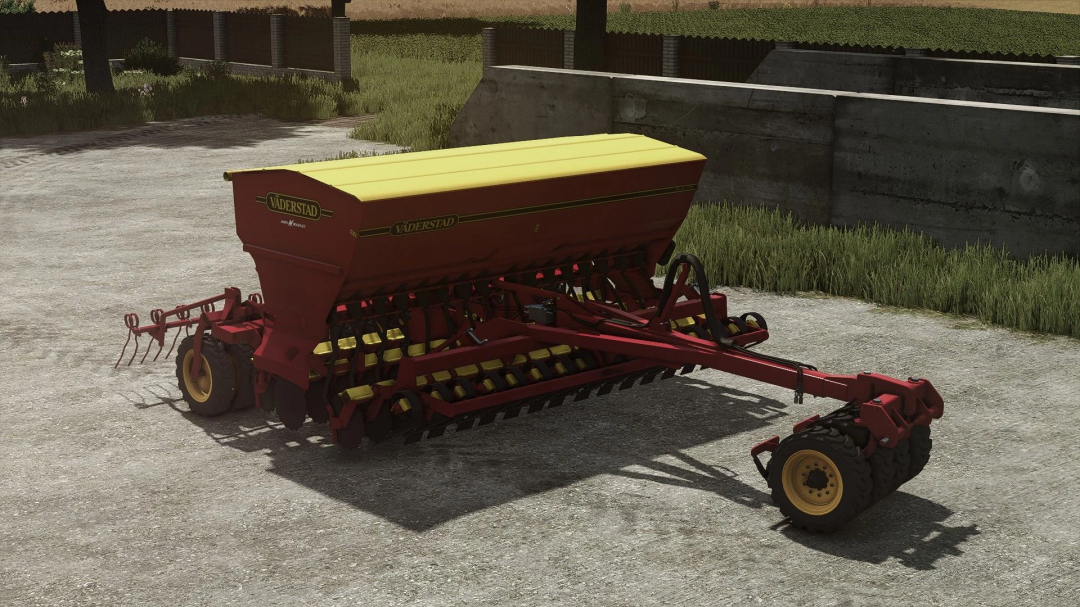 Väderstad Rapid 400C mod for FS25, showcased in a farm setting.