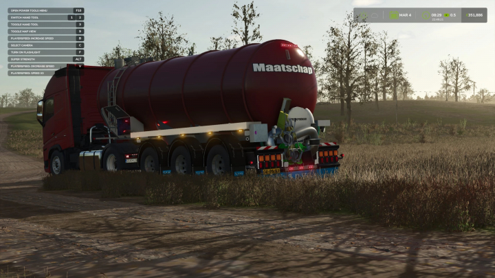 fs25-mods, FS25 mod D-TEC Mesttank v1.0.0.0 in a field setting.