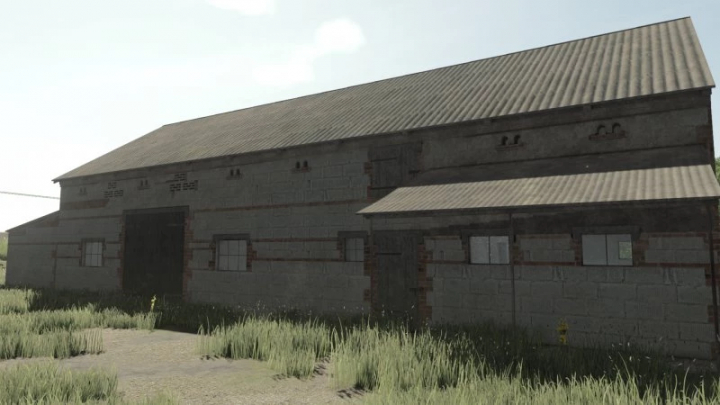 fs25-mods,  FS25 Old Pigsty With Garage mod showing a rustic building in Farming Simulator 25.