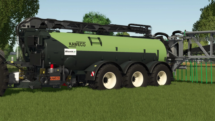 fs25-mods, Kaweco Turbo II trailer mod for FS25 in a grassy field.