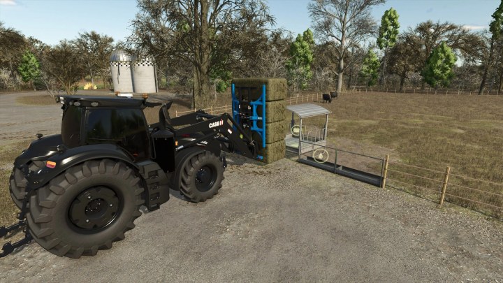 fs25-mods,  FS25 mod Multi-loader Bale King v1.0.0.0 showcasing a tractor handling bales in a field.