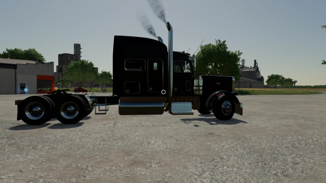 2004-2006 Peterbilt 379x truck mod in Farming Simulator 25, showcasing detailed design and realistic environment.