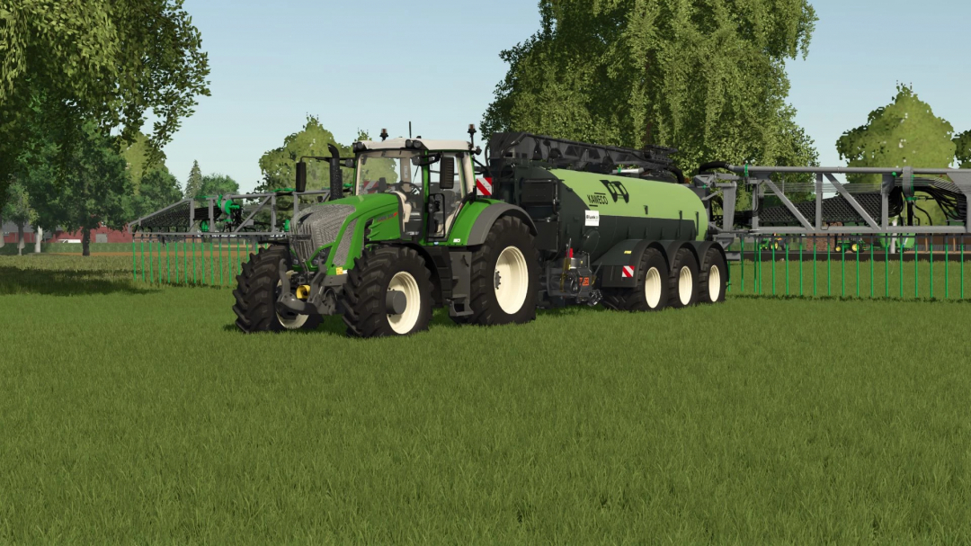 FS25 mod Kaweco Turbo II v1.0.0.1 on green tractor in field