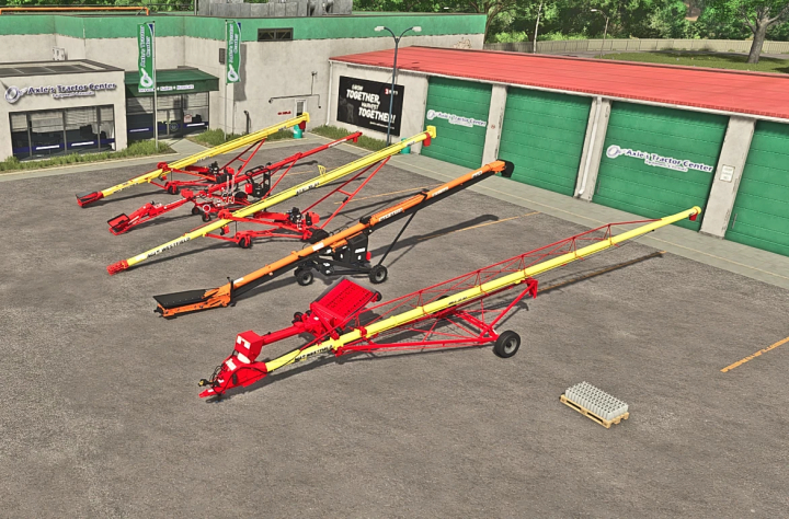 fs25-mods,  FS25 AGI Pack v1.0.0.0 showing farm augers and equipment in Farming Simulator 25 mods.