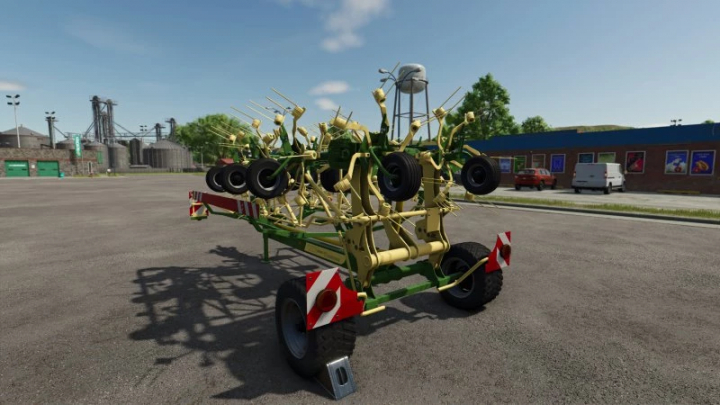 fs25-mods, Krone KWT 1300 mod in FS25 parked on farm, showcasing detailed design and features.