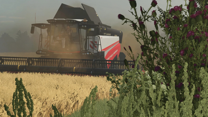 fs25-mods, Rostselmash RSM 161 harvester working in wheat field, FS25 mods.