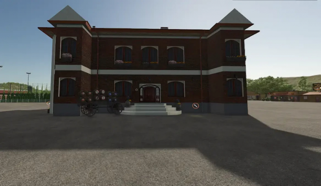 FS25 mods: Brewery with hop plantation building in Farming Simulator 25.