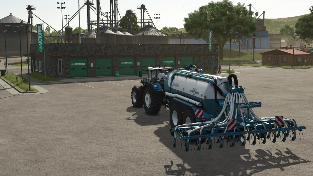 Farming Simulator 25 mod: advanced water tank trailer with limited edition design, used for field irrigation in the game.