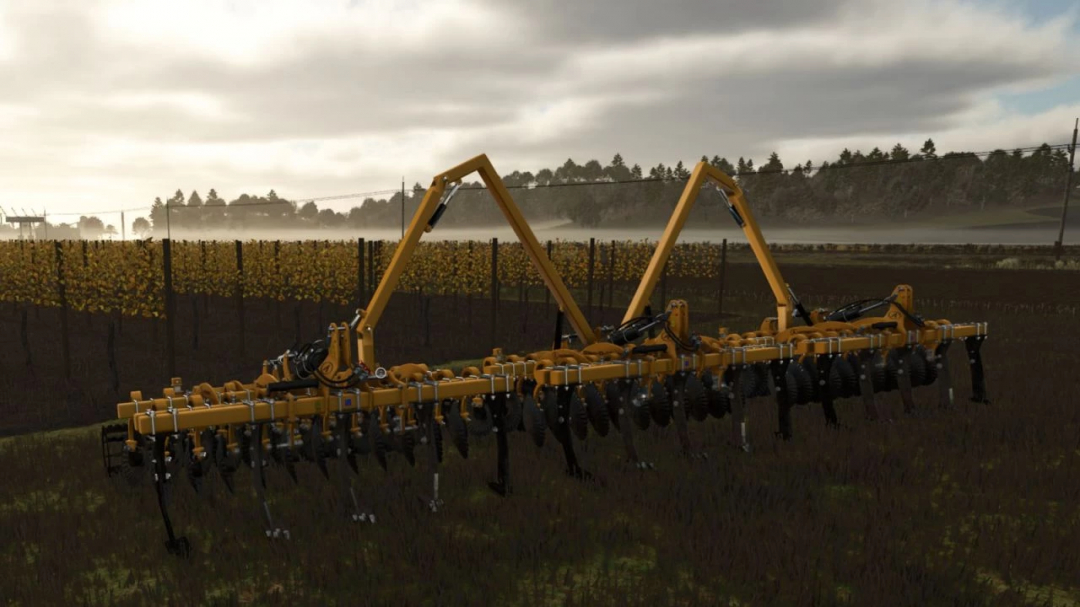 Farming Simulator 25 mod: Agrisem Disc O Vigne XXL v1.0.0.0 for vine cultivation, realistic vineyard disc harrow.