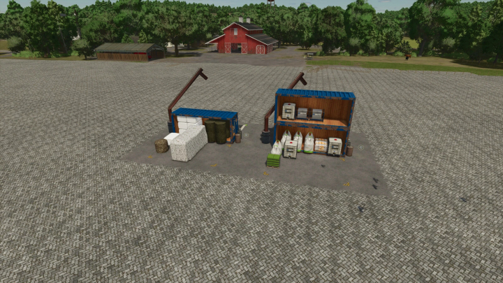 fs25-mods,  Container Storage And Warehouse v1.0.0.0 mod from Farming Simulator 25, featuring storage containers and warehouse structures.