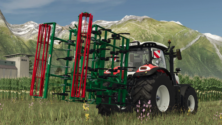 fs25-mods,  Farming Simulator 25 mod: Tractor with Regent Terrakan R4 500 v1.0.0.0 mounted equipment for crop farming in FS25.