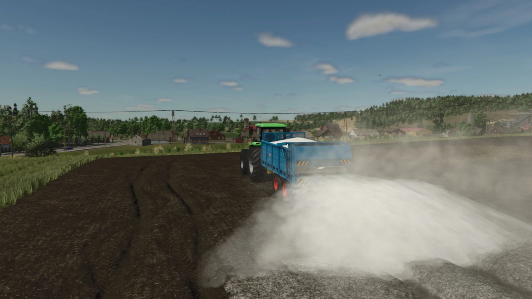 Farming Simulator 25 mods: Progress T 088 Pack v1.0.0.0 tractor working on farmland with dust clouds, showcasing mod in the game.