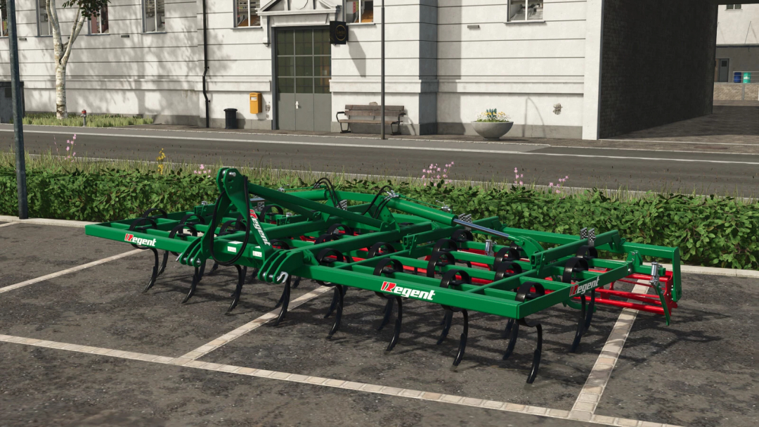 Farming Simulator 25 mod: Regent Terrakan R4 500 cultivator in a parking lot for FS25 mods.