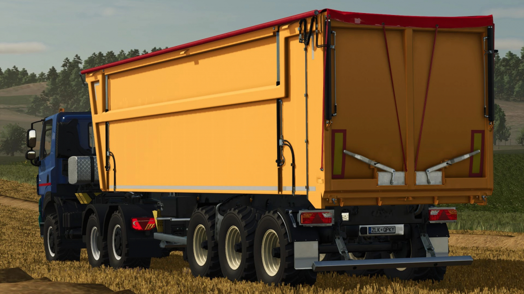 Farming Simulator 25 mod: Tatra Phoenix 6x6 Agro Plus truck with trailer on farmland