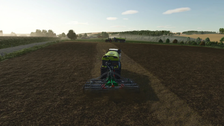 fs25-mods, Farming Simulator 25 mod showing a tractor with a field texture pack, demonstrating realistic textures and Farming Simulator 25 mods.