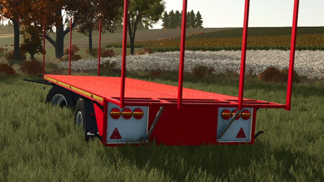 Farming Simulator 25 mod: Agpro Pack v1.0.0.0 trailer for transporting farming materials on the field.